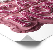 Scharfes Rosa CAT MOM Design Poster (Ecke)