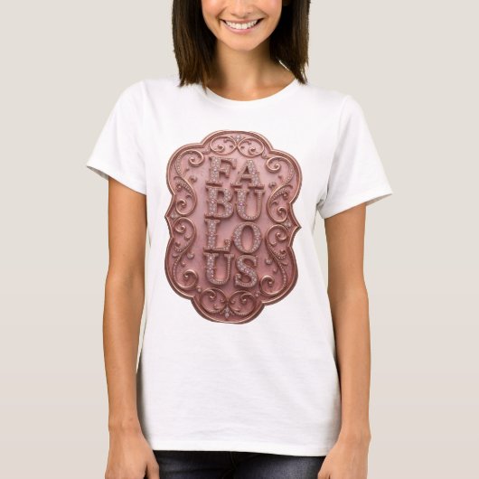 Scharfes Rosa FABULOSES Kundendesign T-Shirt (Vorderseite)