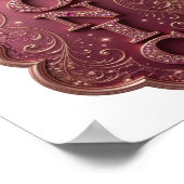 Scharfes Rosa ICONIC Fettes Design Poster (Ecke)