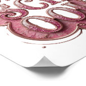 Scharfes Rosa OLD SCHOOL Custom Design Poster (Ecke)