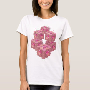 Scharfes Rosa PINK MÜNZEN Design T-Shirt