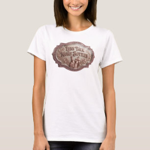 Scharfes Rosa WENIGER REDEN MEHR FLASCHEN Textdesi T-Shirt