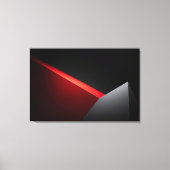 Scharfes Rot und Grau Abstract Minimalis Leinwanddruck (Vorderseite)
