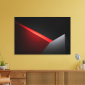 Scharfes Rot und Grau Abstract Minimalis Leinwanddruck (Insitu (Wohnzimmer))