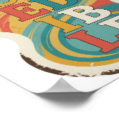 Scharfes rotes unglaubliches Slogandesign Poster (Ecke)