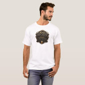 Scharfes rotes WILL WORK FOR BEER Statement-T-Shir T-Shirt (Vorne ganz)
