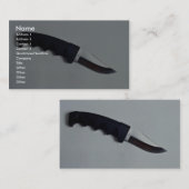 Scharfes schwarzes Messer Visitenkarte (Vorne/Hinten)