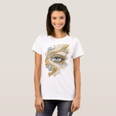 Scharfes Silber ABSTRACTE KUNST Moderne Gestaltung T-Shirt (Vorne ganz)