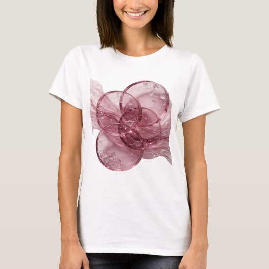 Scharfes Silber ABSTRACTE KUNST Moderne Gestaltung T-Shirt (Vorderseite)