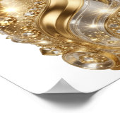 Scharfes Silber GOLDEN GLAMOUR Poster (Ecke)