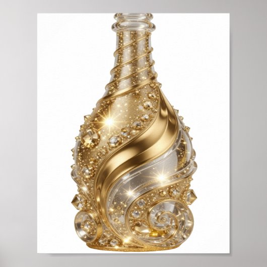 Scharfes Silber GOLDEN GLAMOUR Poster (Vorne)