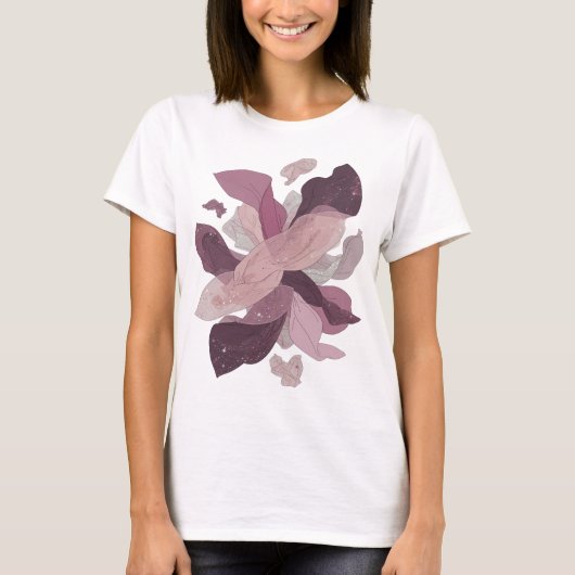 Scharfes Silber MAGNOLIA GALAXY Statement-Design T-Shirt (Vorderseite)
