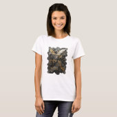 Scharfes Silber ON THE GRIND Textdesign T-Shirt (Vorne ganz)