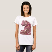 Scharfes Silber PINK TIGER Fettes Design T-Shirt (Vorne ganz)