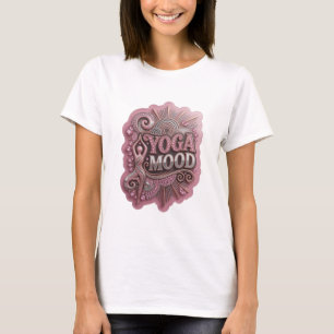 Scharfes Silber YOGA MOOD Künstlerisches Motiv T-Shirt