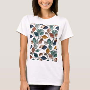 Scharfes Silbernes BLATTRICHES Design Statement T-Shirt