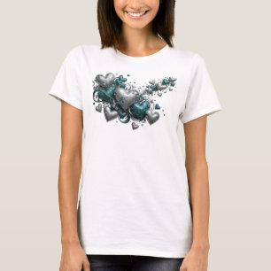 Scharfes Türkis ABSTRACT ART Design T-Shirt