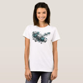 Scharfes Türkis ABSTRACT ART Design T-Shirt (Vorne ganz)