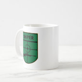 Scharfschütze-Flecken Kaffeetasse (Vorderseite Links)