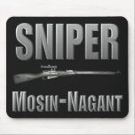 Scharfschütze Mosin-Nagant Mousepad<br><div class="desc">Vervollkommnen Sie für Fans der Weltkriegwaffen. Mousepad zeigt das Bild des tatsächlichen Mosin-Nagant Scharfschützegewehrs,  das von den russischen Truppen benutzt wird.</div>