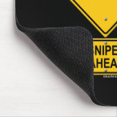Scharfschütze-voran Warnzeichen Mousepad (Ecke)