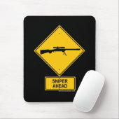 Scharfschütze-voran Warnzeichen Mousepad (Mit Mouse)