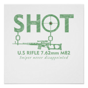 Scharfschützengewehr 7,62 M82 Militäreinsatz Poster