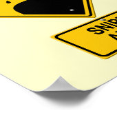 Scharfschützenwarnung (Kopfschuss) Poster (Ecke)