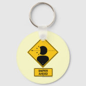 Scharfschützenwarnung (Kopfschuss) Schlüsselanhänger (Vorderseite)