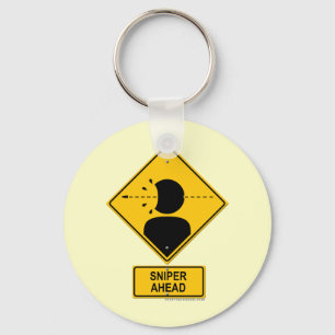 Scharfschützenwarnung (Kopfschuss) Schlüsselanhänger