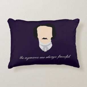 "Scharfsinniges" Akzent-Kissen Edgar Allen Poe Zierkissen