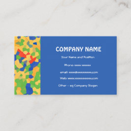 Scharlach, Orange, Green, Royal Blue Business Card Visitenkarte
