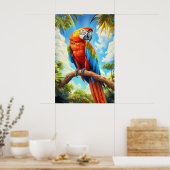 Scharlachara im Dschungel Poster (Küche)