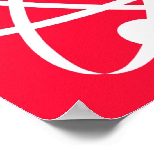 Scharlachrot; Atom Poster (Ecke)