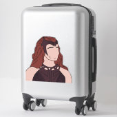 Scharlachrot Aufkleber (Koffer)