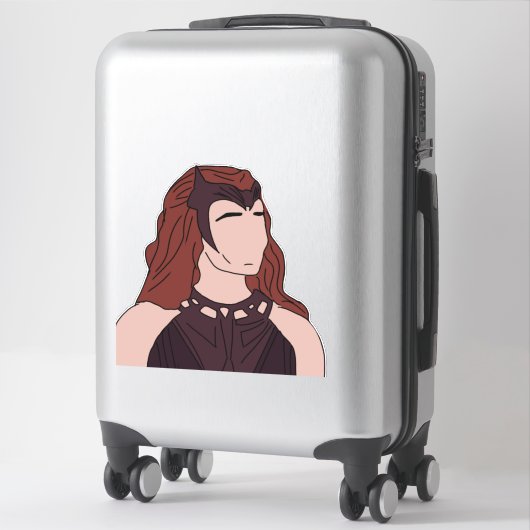 Scharlachrot Aufkleber (Koffer)