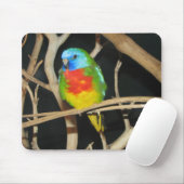 Scharlachrot-Chested Parakeet - Neophema splendida Mousepad (Mit Mouse)