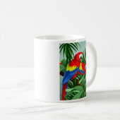 Scharlachrot der Macaws-zwei Kaffeetasse (VorderseiteRechts)