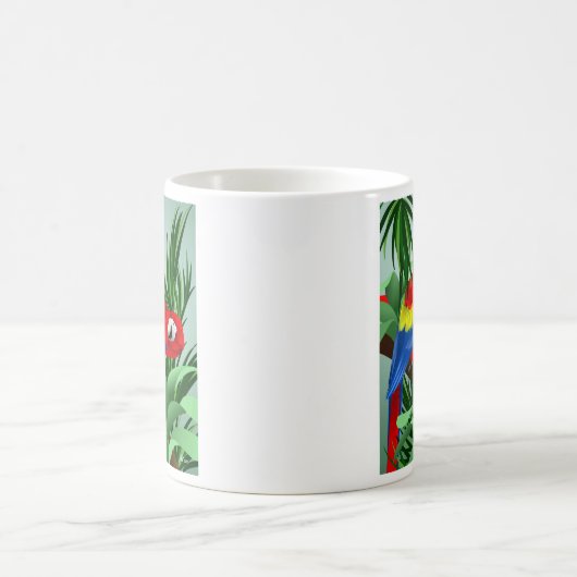 Scharlachrot der Macaws-zwei Kaffeetasse (Mittel)