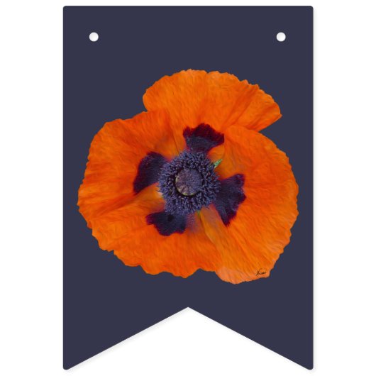 Scharlachrot der orange Mohnblumen-1 Wimpelkette (Zweite Fahne)