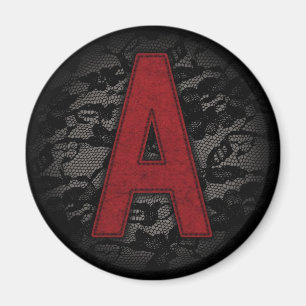 Scharlachrot des Buchstabe-A Magnet