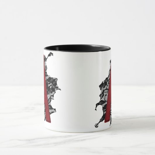 Scharlachrot des Buchstabe-A Tasse (Zentrum)