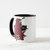 Scharlachrot des Buchstabe-A Tasse (Vorderseite Links)