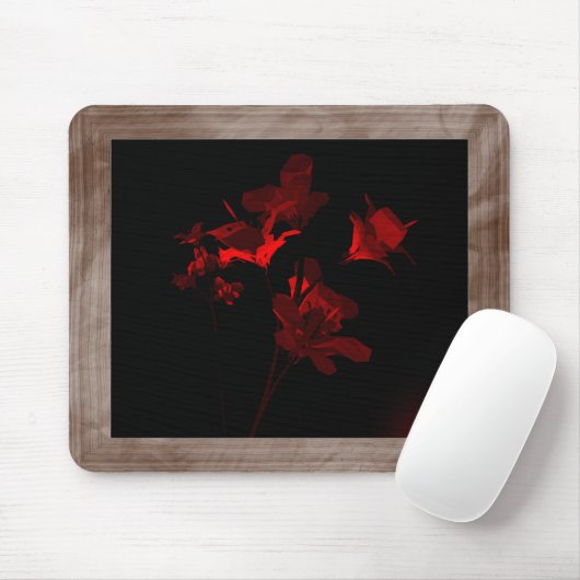 Scharlachrot Folien-Blumenstrauß ~Mouse Pad~ Mousepad (Mit Mouse)