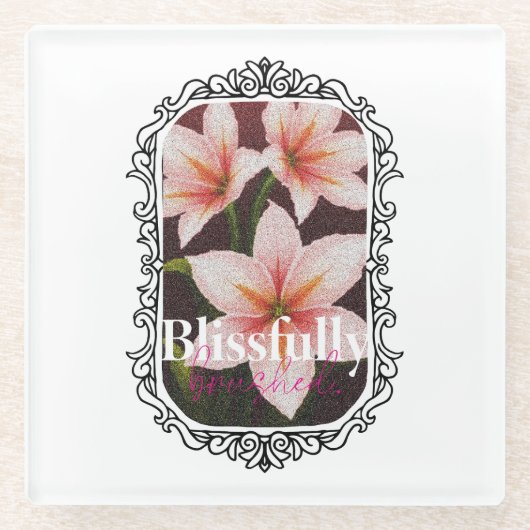 Scharlachrot Glasuntersetzer (Vorderseite)