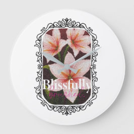 Scharlachrot Große Wanduhr