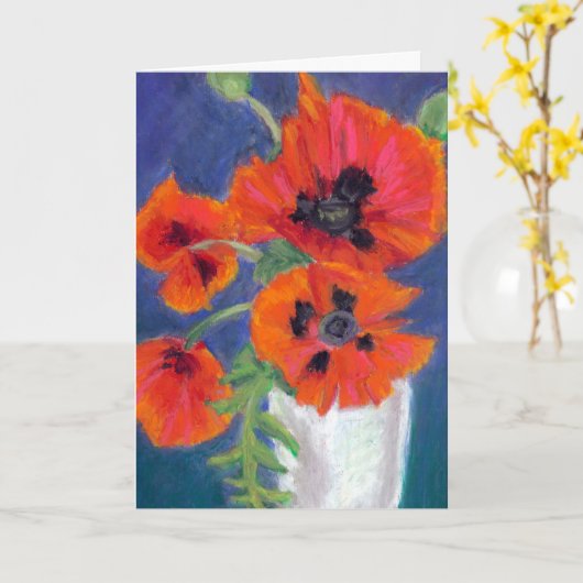 Scharlachrot Karte (Gelbe Blume)