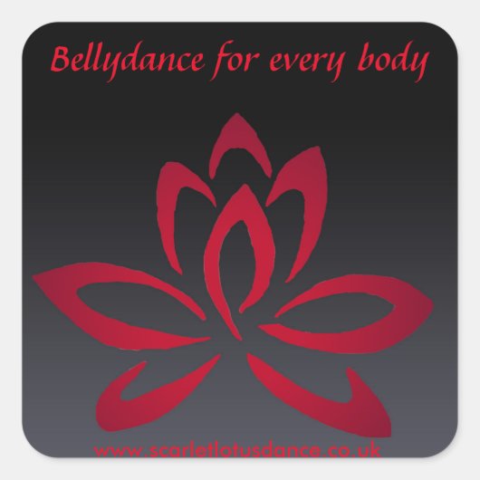 Scharlachrot Lotus-Aufkleber Quadratischer Aufkleber (Vorderseite)