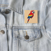 Scharlachrot Macaw- Button (Beispiel)