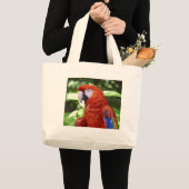 Scharlachrot Macaw- Jumbo Stoffbeutel (Vorderseite (Produkt))